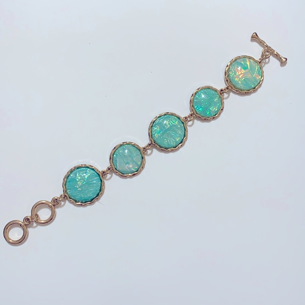Green faux opal bracelet